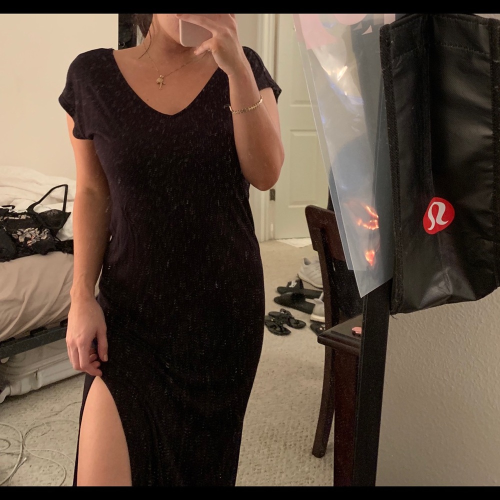 Black maxi dress